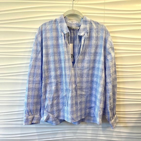 NWT Zara plaid blouse - Picture 14 of 16